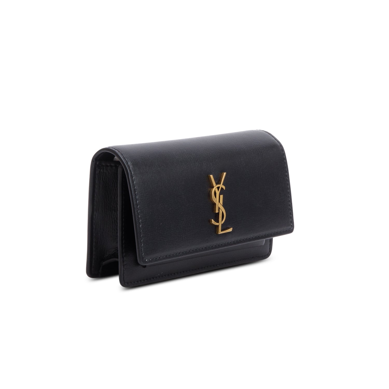 Saint Laurent 2022 Black Leather Baby Sunset Belt Bag w/ Box