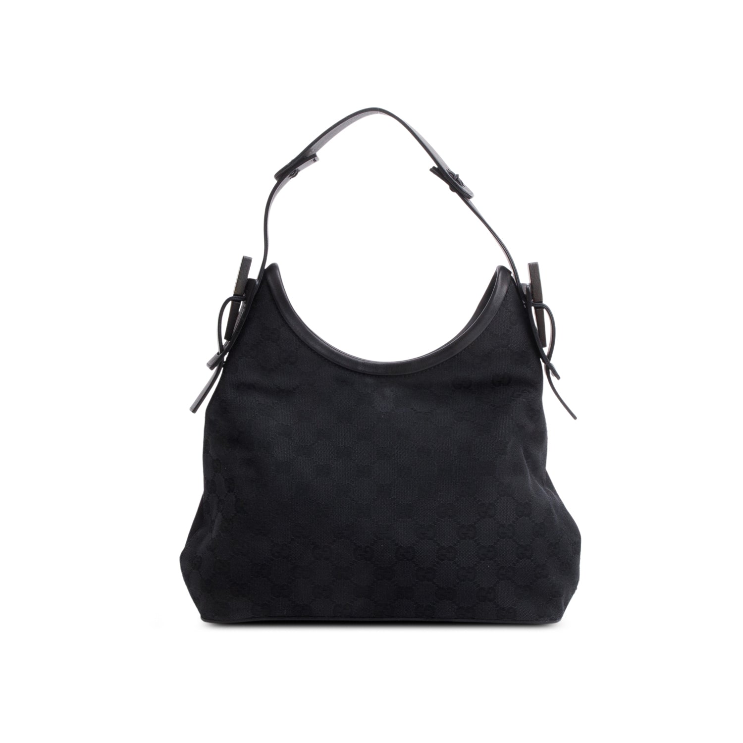 Gucci Black Monogram GG Shoulder Bag