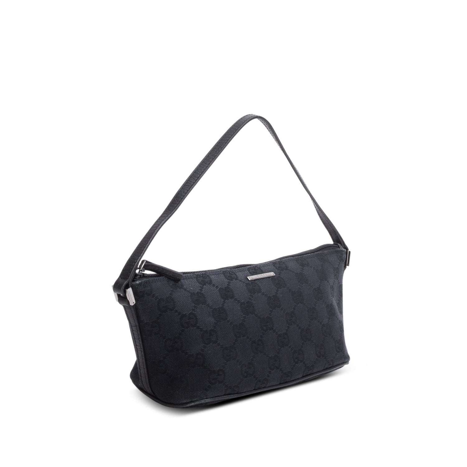Gucci Black GG Canvas Boat Pochette