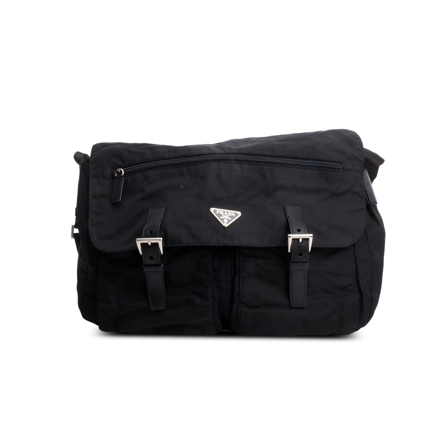 Prada Black Nylon Vela Sport Messenger Bag