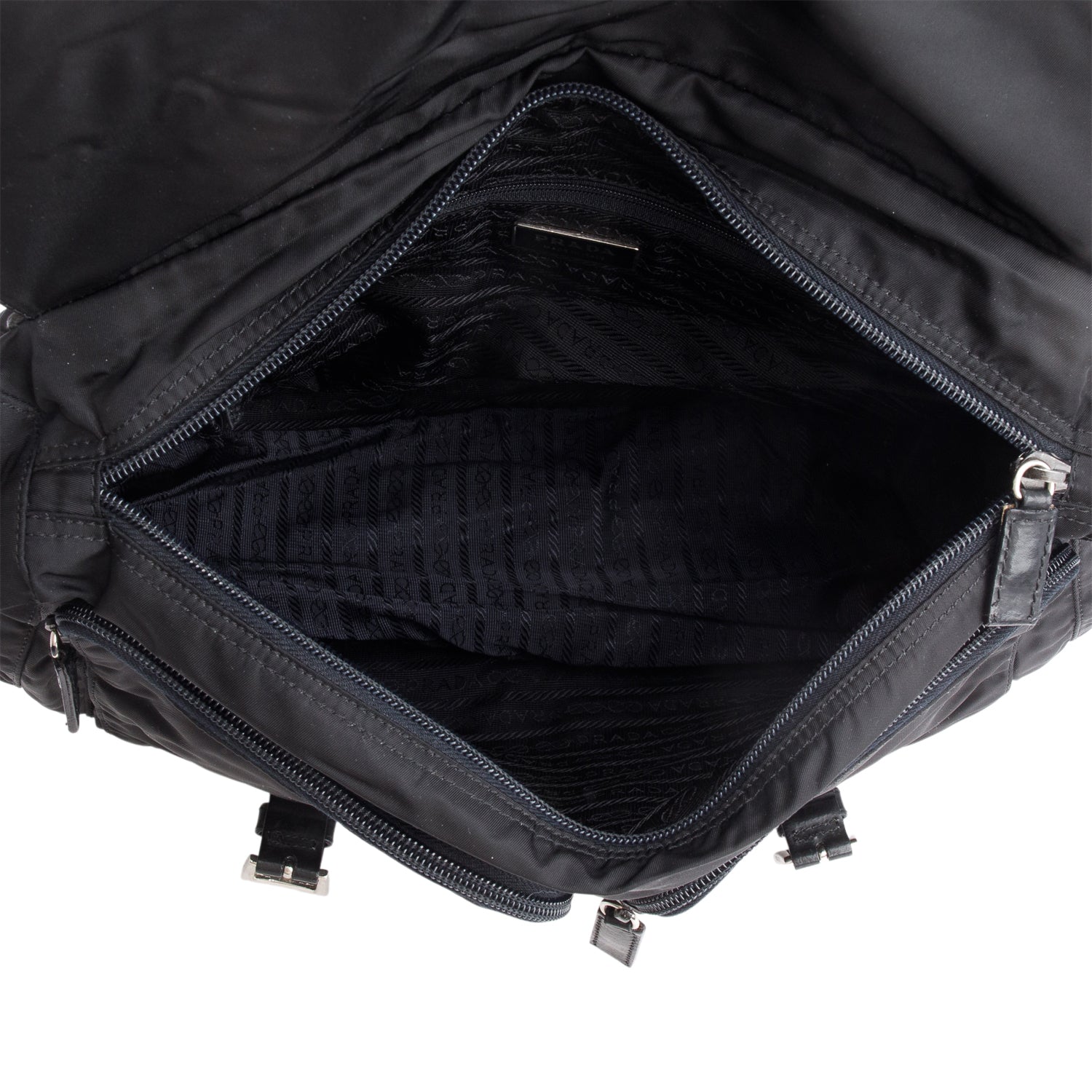 Prada Black Nylon Vela Sport Messenger Bag