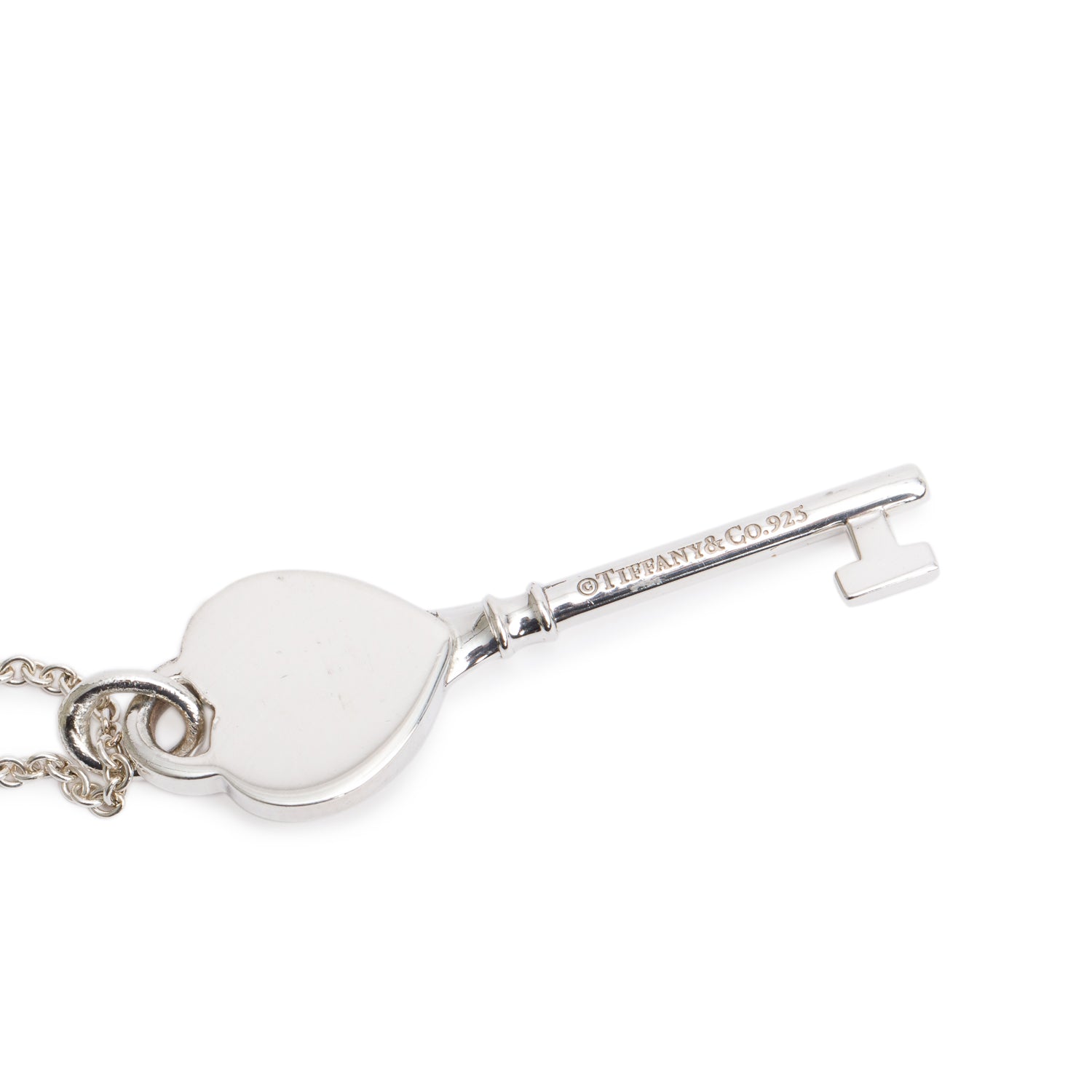 Tiffany & Co. Sterling Silver Return to Tiffany Heart Key Pendant Necklace