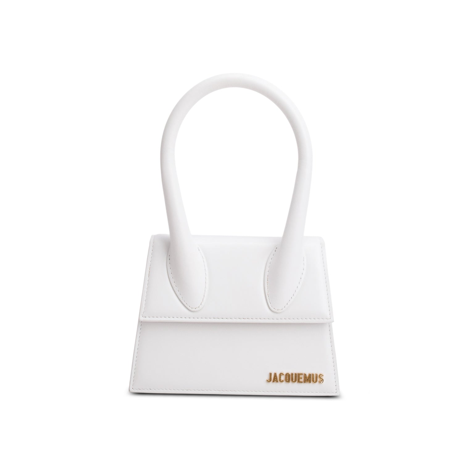 Jacquemus White Smooth Calfskin Le Chiquito Moyen w/ Box & Strap
