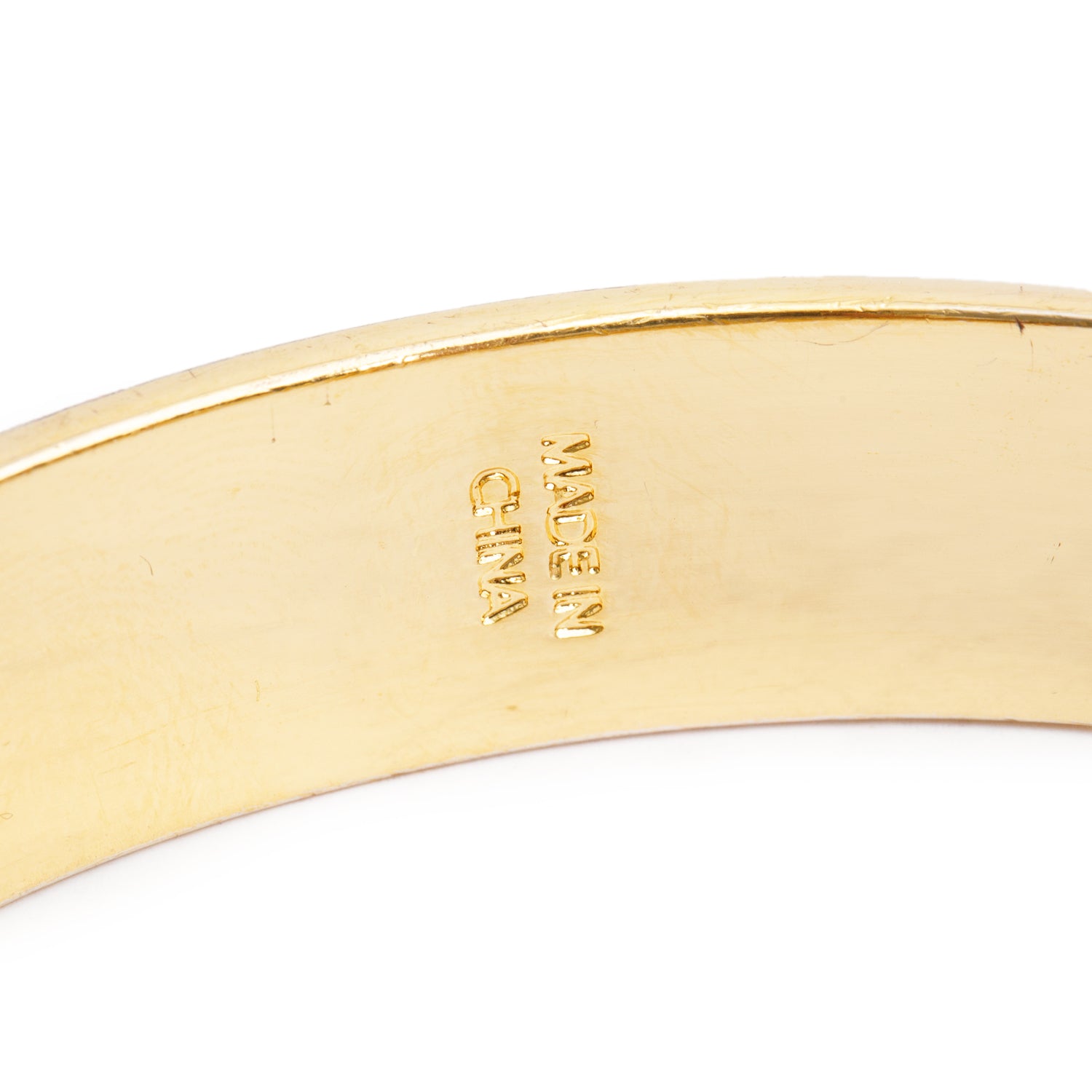 Alexander Mcqueen Gold Plated Orange Enamel Skull Logo Bangle