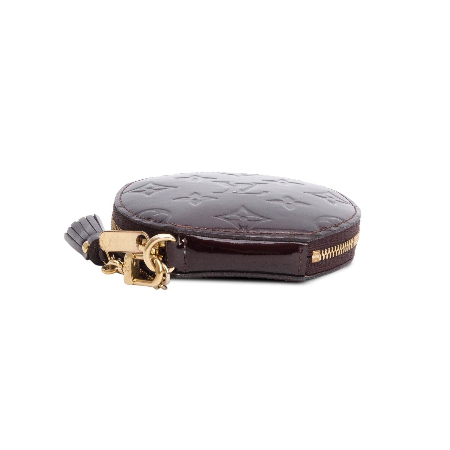 Louis Vuitton Burgundy Vernis Round Coin Purse