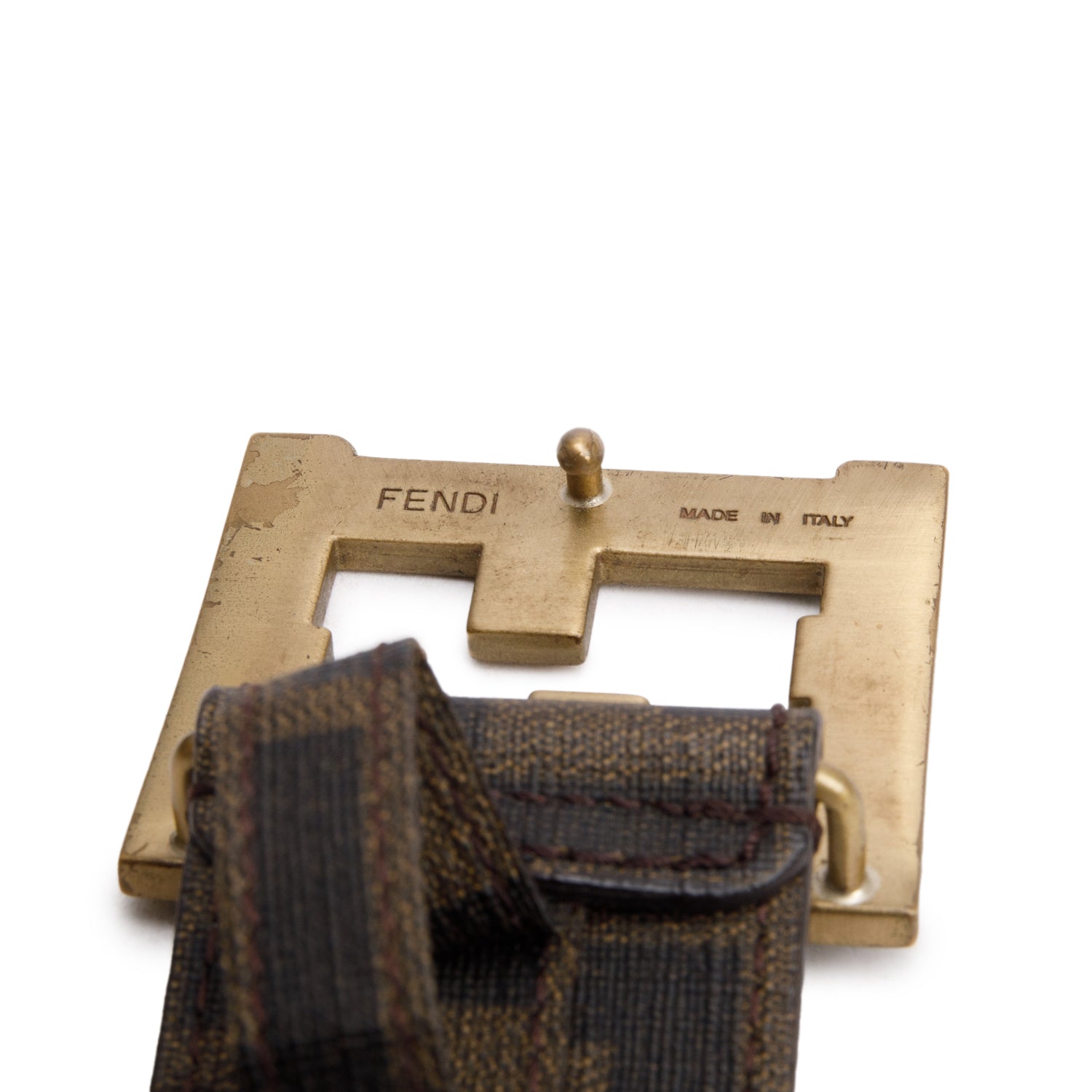 Fendi Zucca Spalmati FF Buckle Belt 100 45