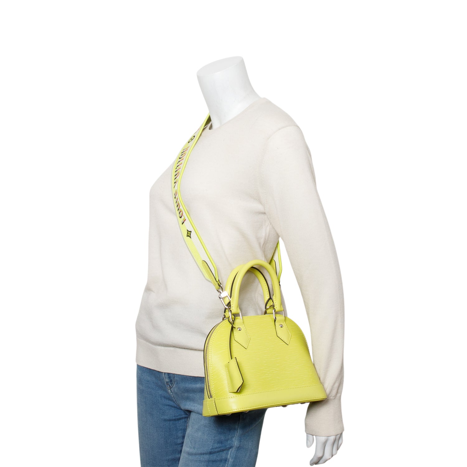 Louis Vuitton Green Epi Leather Alma BB w/ Strap