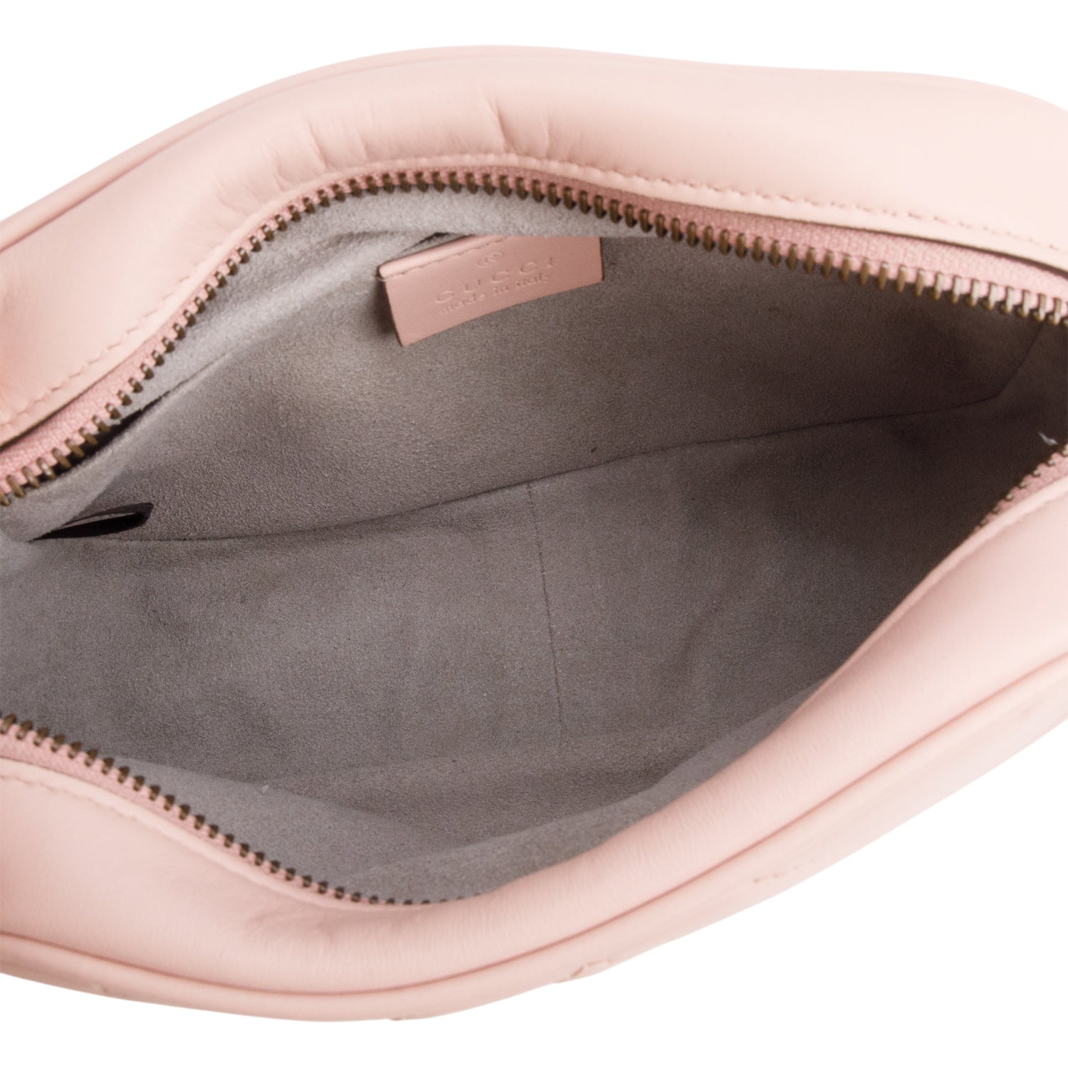 Gucci Pink Calfskin Matelasse Mini GG Marmont Chain Shoulder Bag