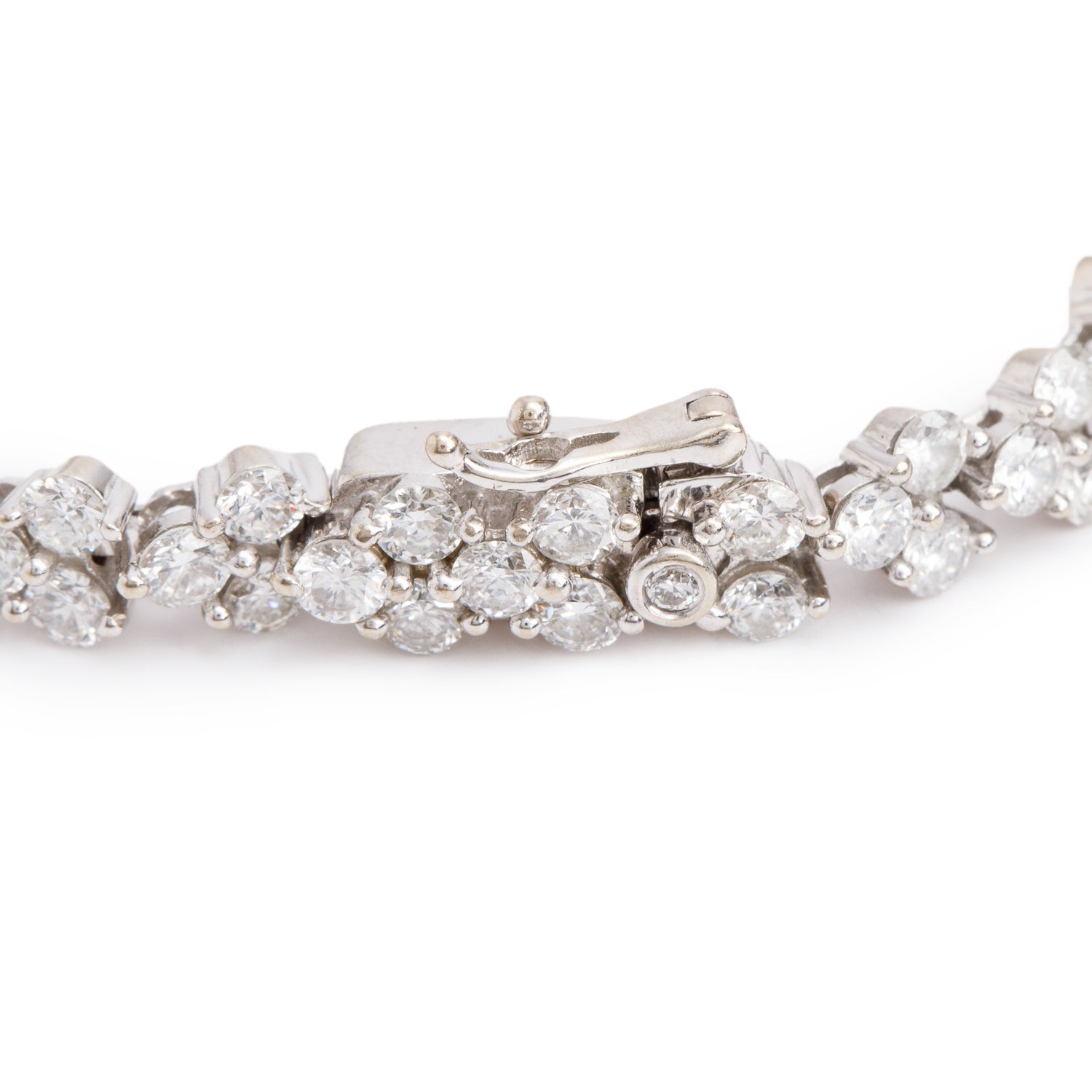 18k White Gold 6.00 tcw. Diamond Link Bracelet