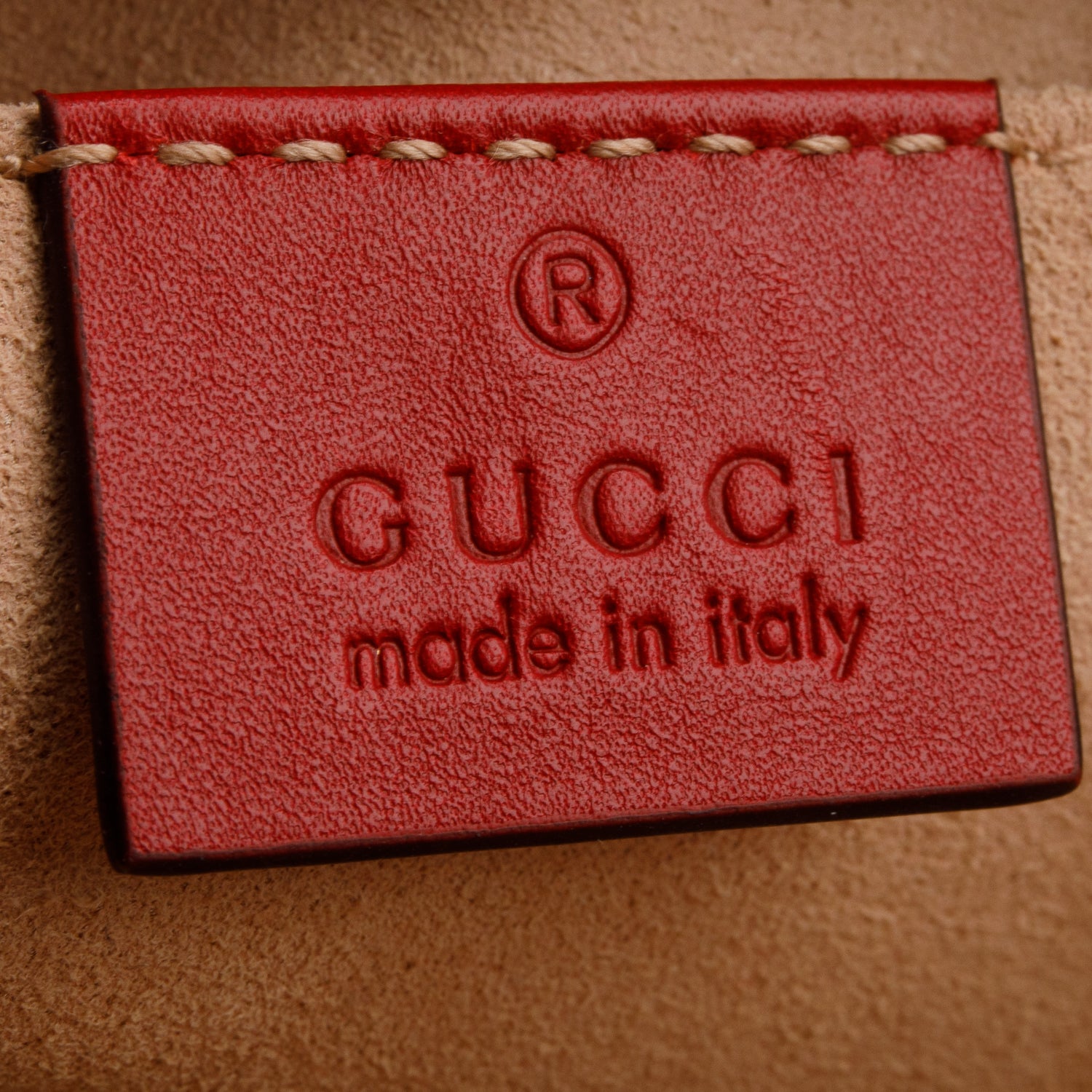 Gucci Red GG Marmont Matelasse Leather Belt Bag, Size 75