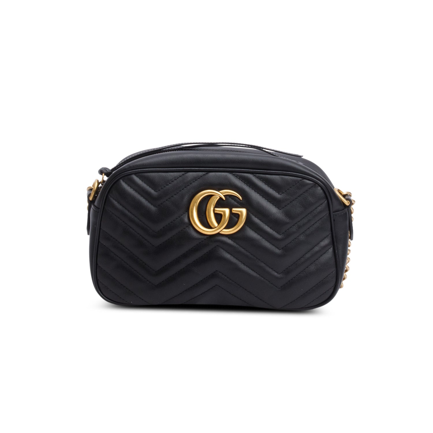 Gucci Black GG Marmont Matelasse Small Camera Bag