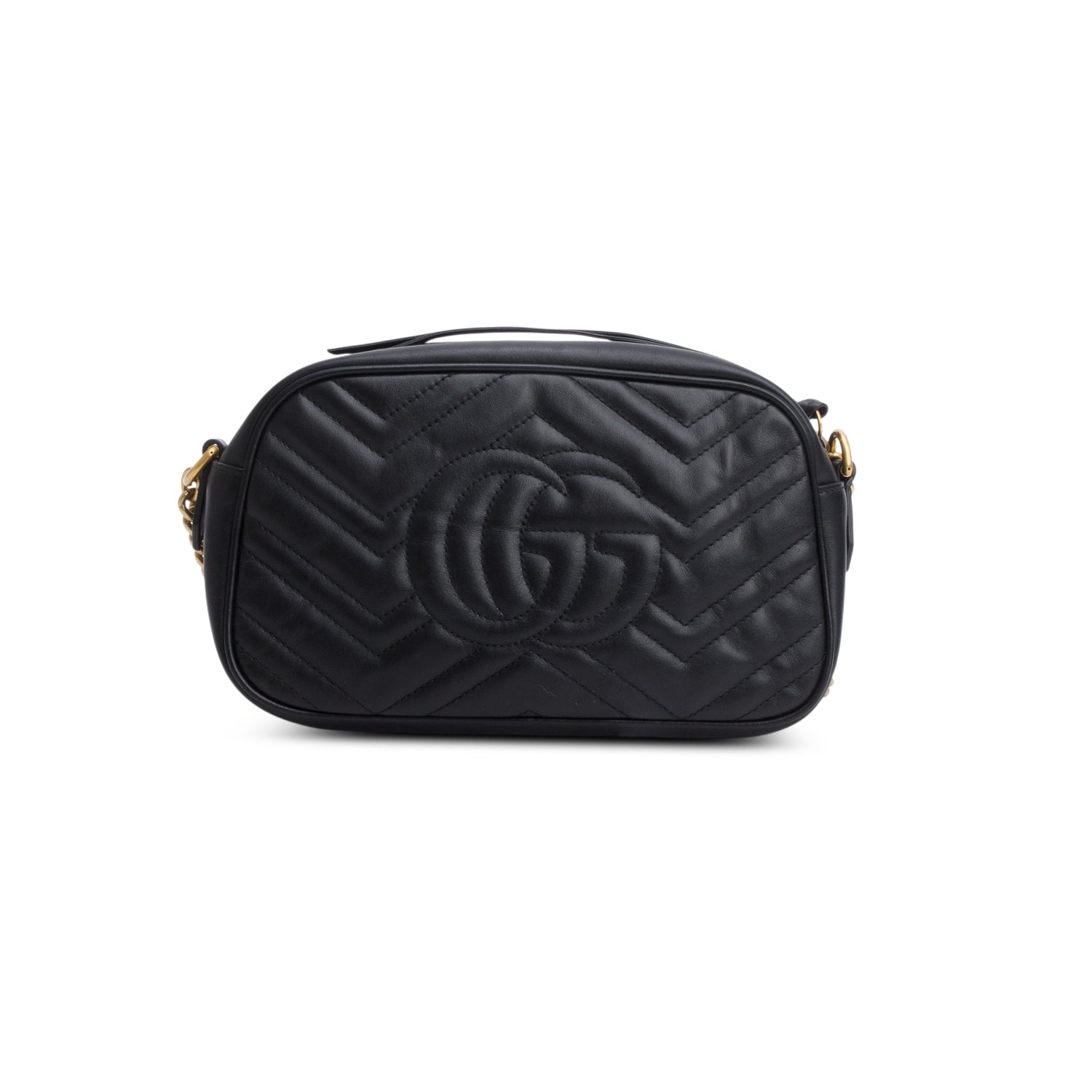 Gucci Black GG Marmont Matelasse Small Camera Bag
