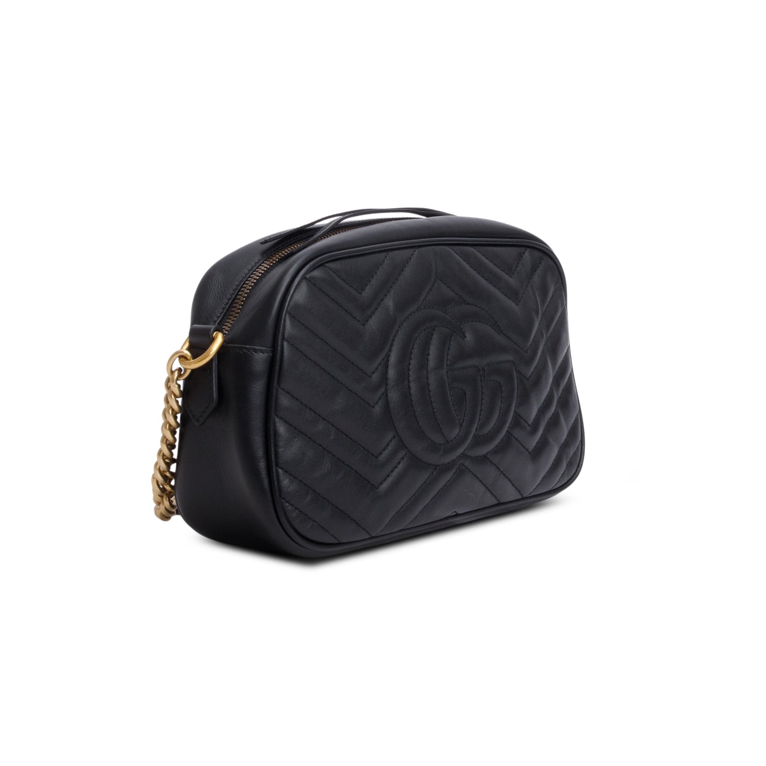 Gucci Black GG Marmont Matelasse Small Camera Bag