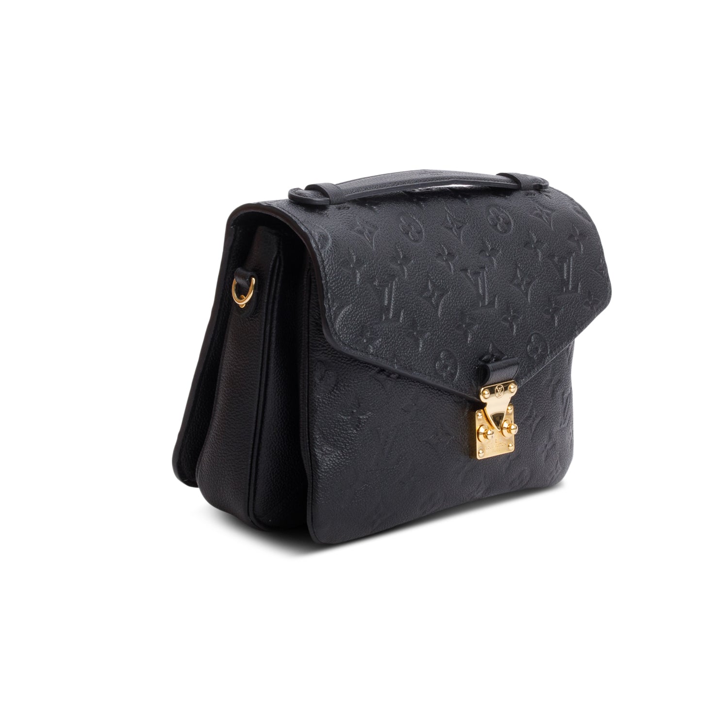 Louis Vuitton Black Monogram Empreinte Leather Pochette Metis w/ Box