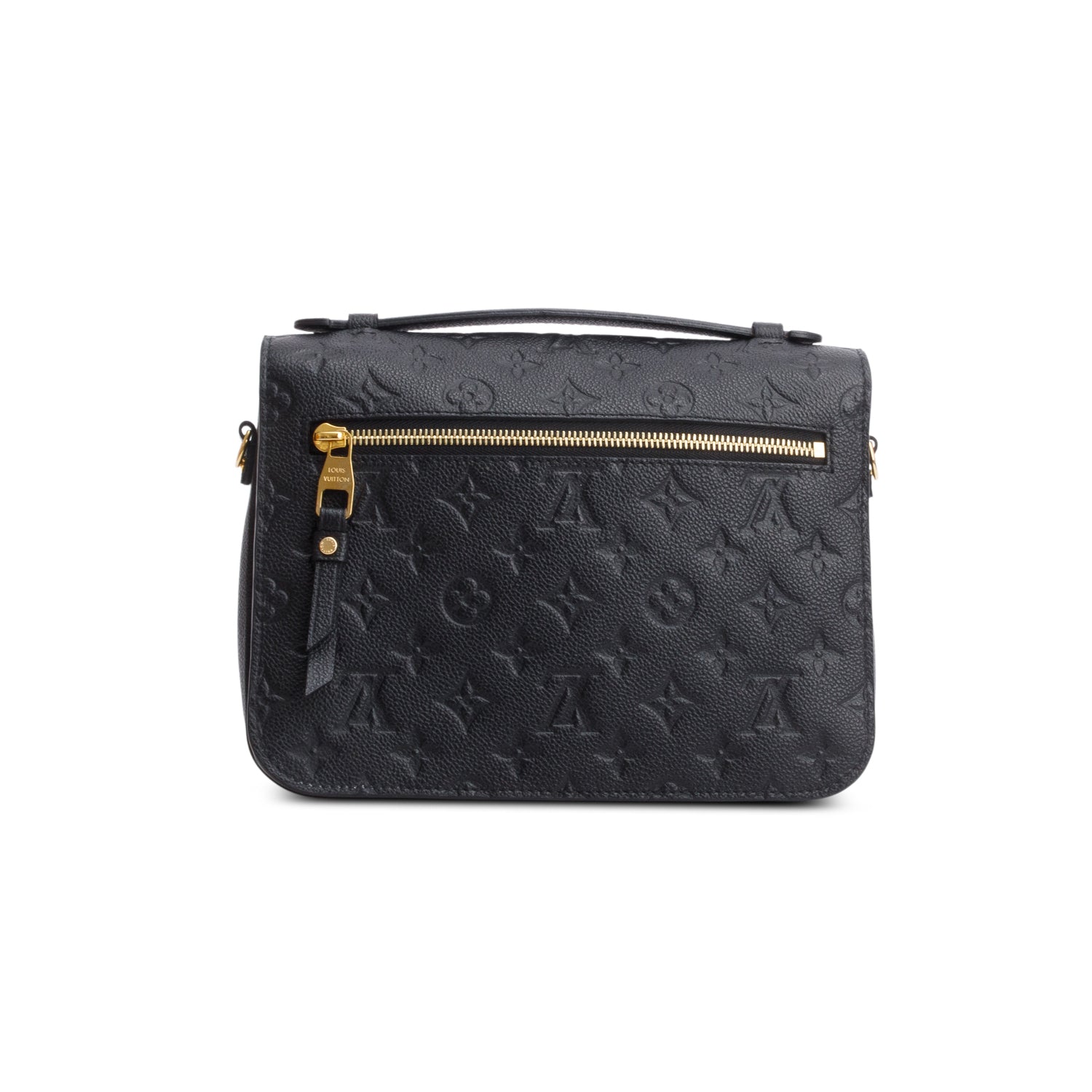 Louis Vuitton Black Monogram Empreinte Leather Pochette Metis w/ Box