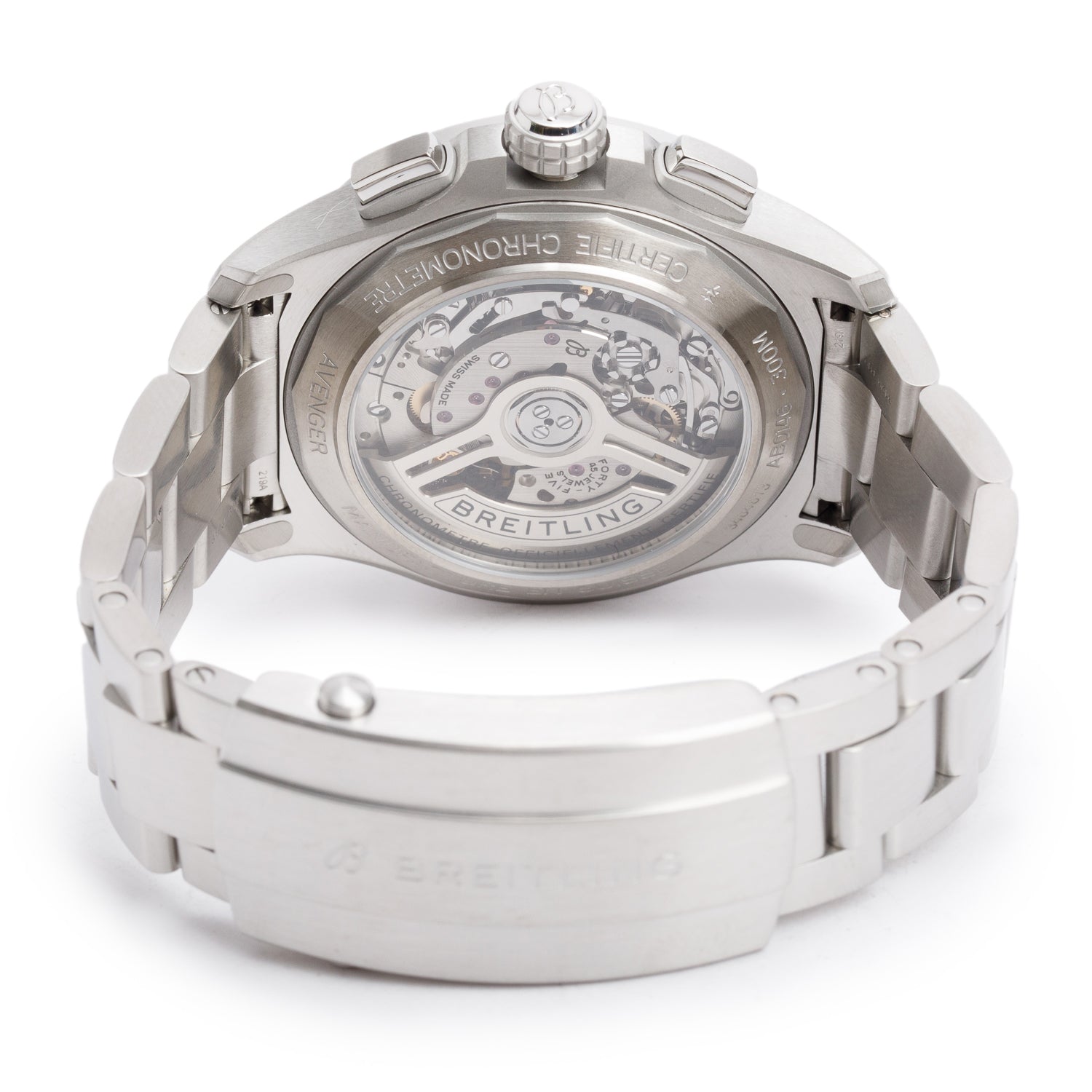 Breitling Stainless Steel Avenger B01 42 MM Chronograph Automatic Watch Green Dial AB0146 w/ Box & Papers