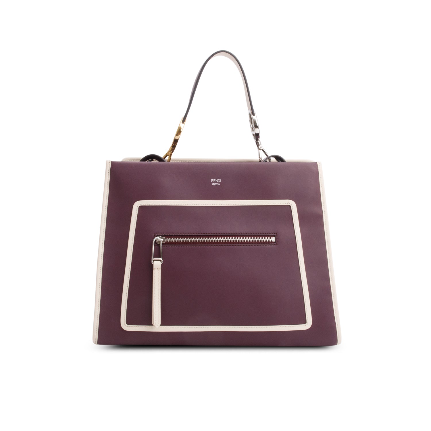 Fendi Purple Calfskin Medium Runaway Tote w/ Straps