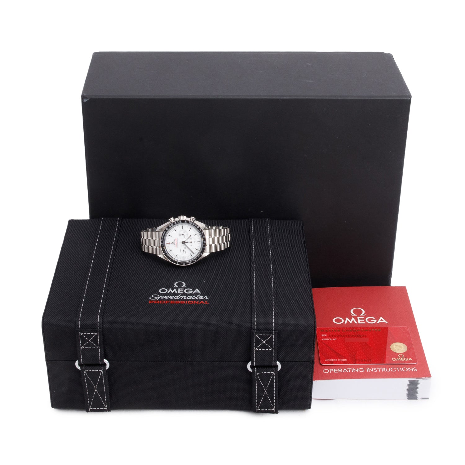 Omega 2025 Stainless Steel Speedmaster Moonwatch Professional 42 MM Watch White Dial w/ Box & Papers