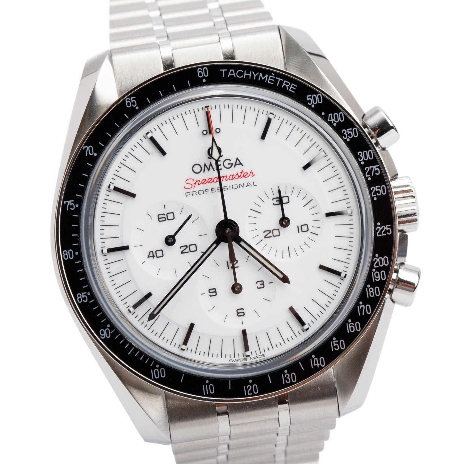 Omega 2025 Stainless Steel Speedmaster Moonwatch Professional 42 MM Watch White Dial w/ Box & Papers