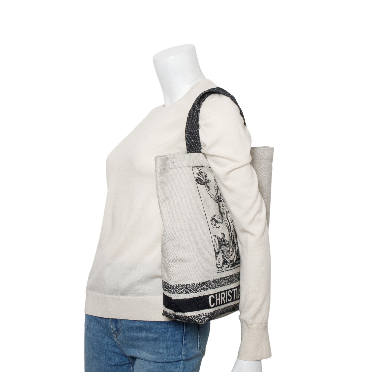 Christian Dior Beige Canvas Cruise 2021 Tote Bag