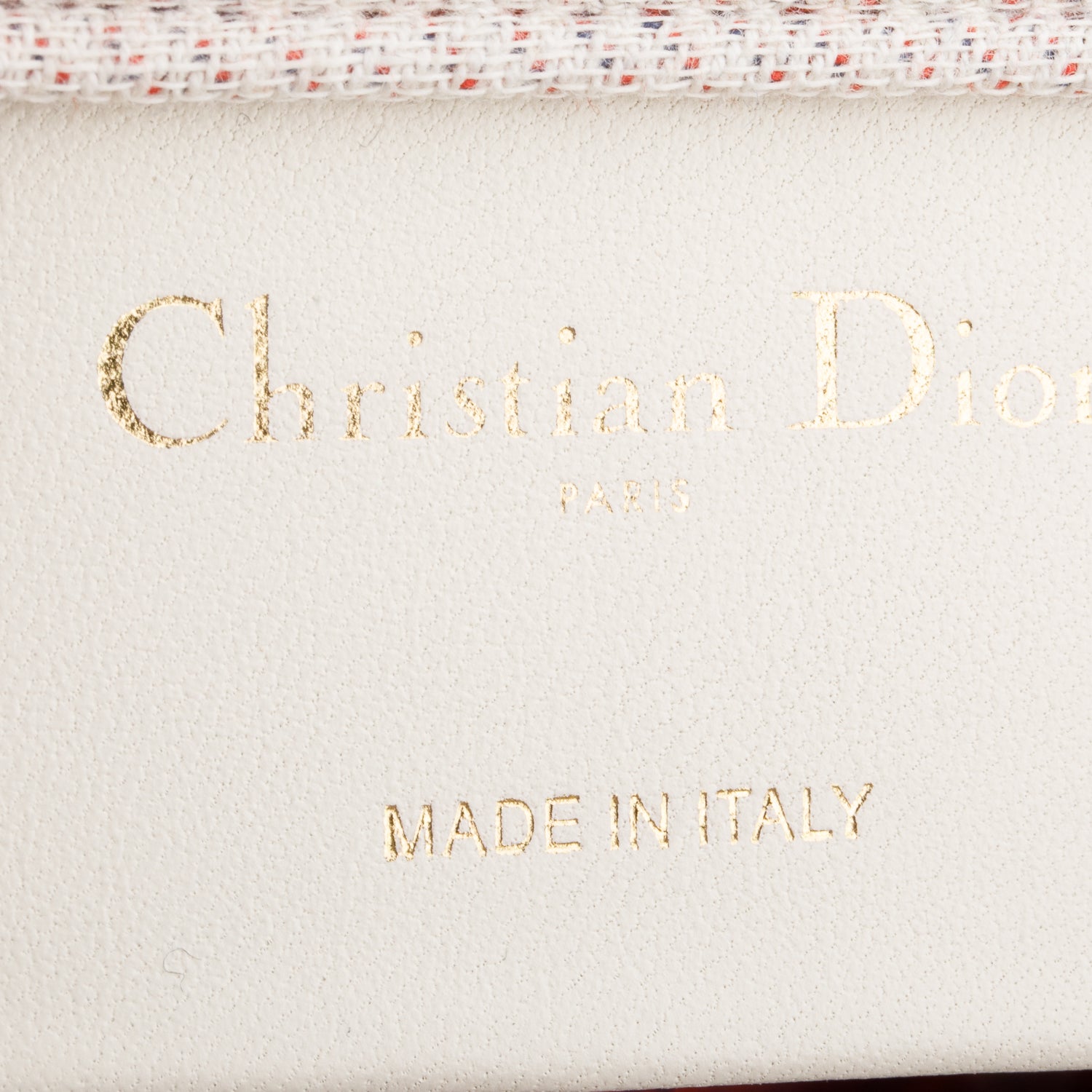 Christian Dior Beige Canvas 'L'union Fait La Force' Tote Bag