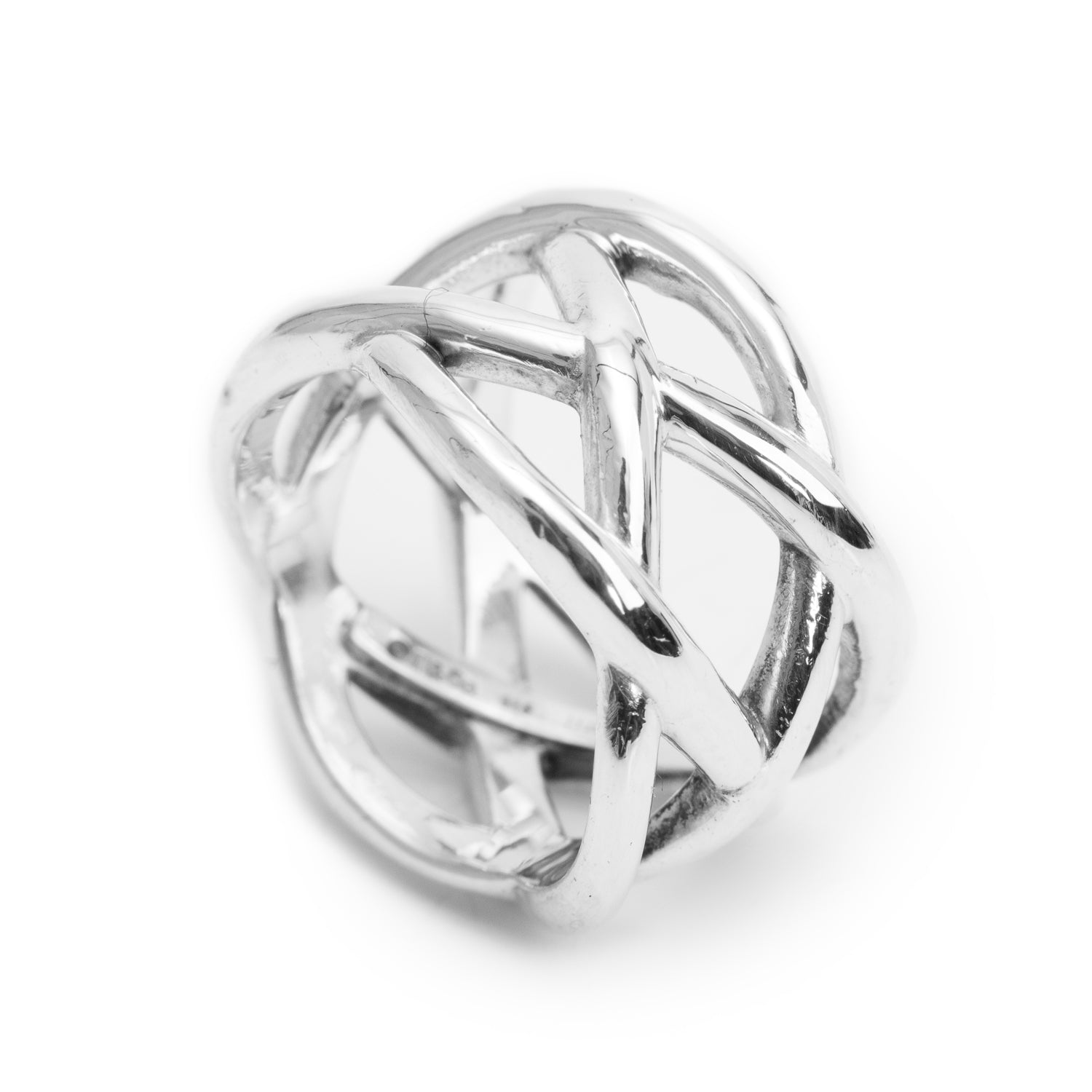 Tiffany & Co. Sterling Silver Celtic Knot Band, Ring Size 4