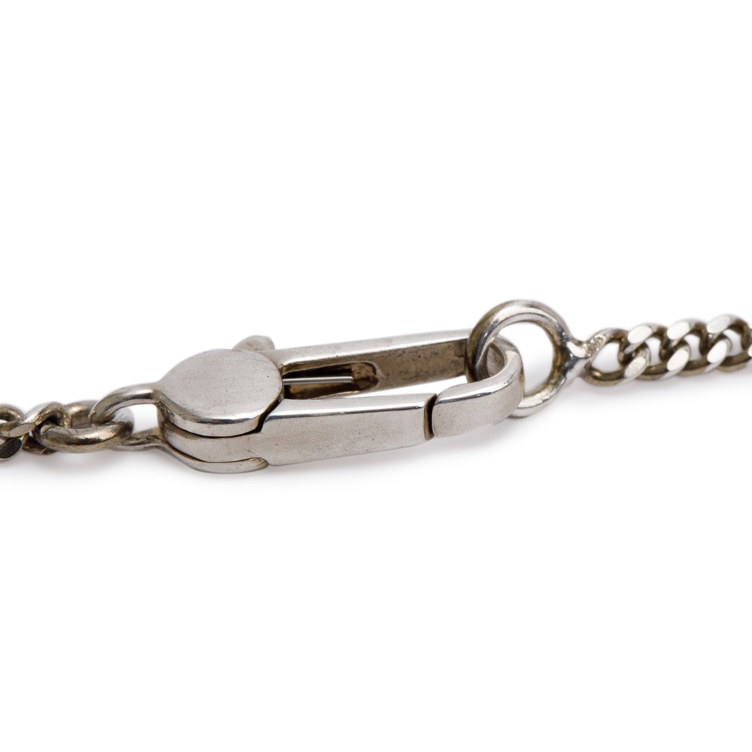 Gucci Blackened Sterling Silver & Enamel Diamantissima Dog Tag Pendant Necklace