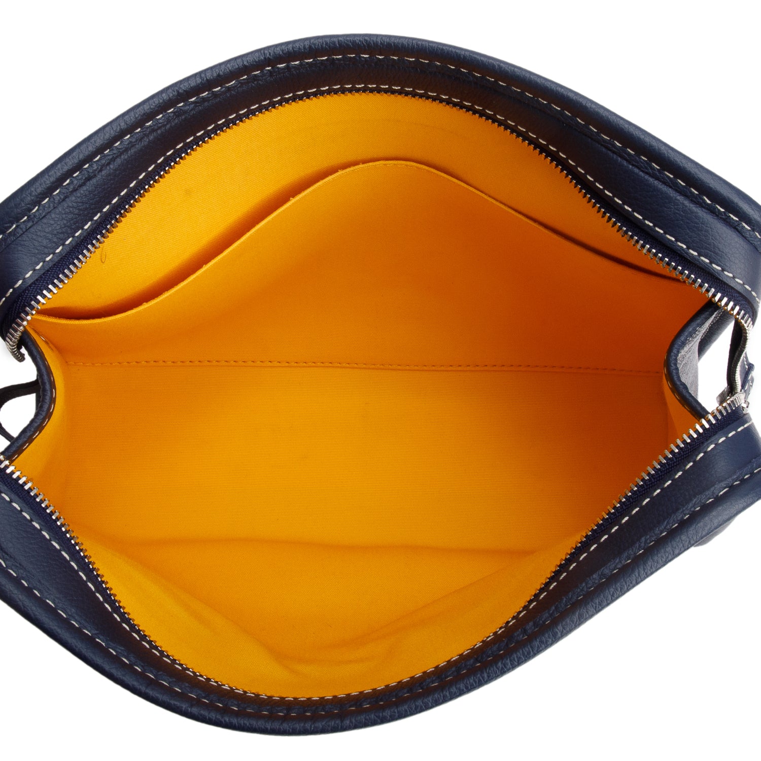 Goyard 2023 Navy Goyardine Jouvence MM Toiletry Pouch w/ Receipt