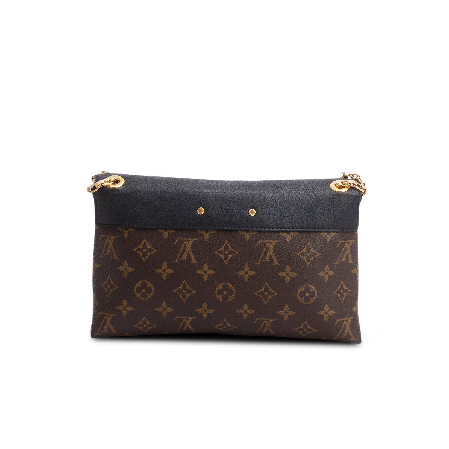 Louis Vuitton Black Monogram Pallas Chain Bag