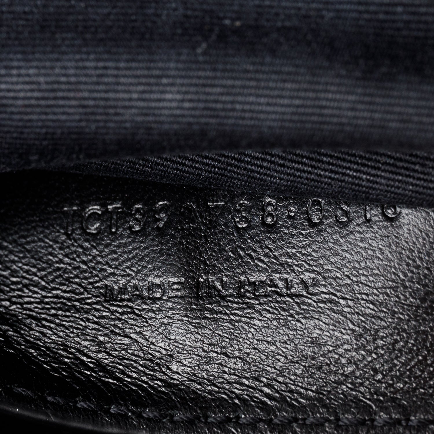 Saint Laurent Black Leather Large Chevron College Bag w/ Strap