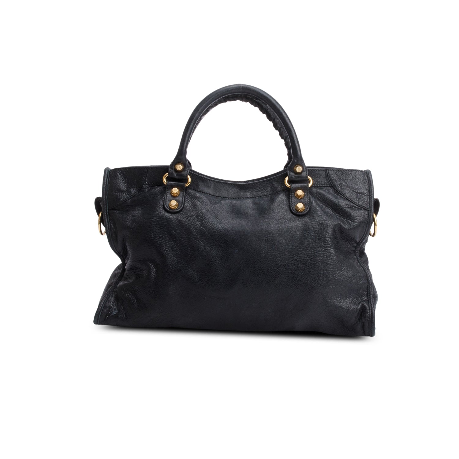 Balenciaga Black Agneau Leather Le City Medium Bag