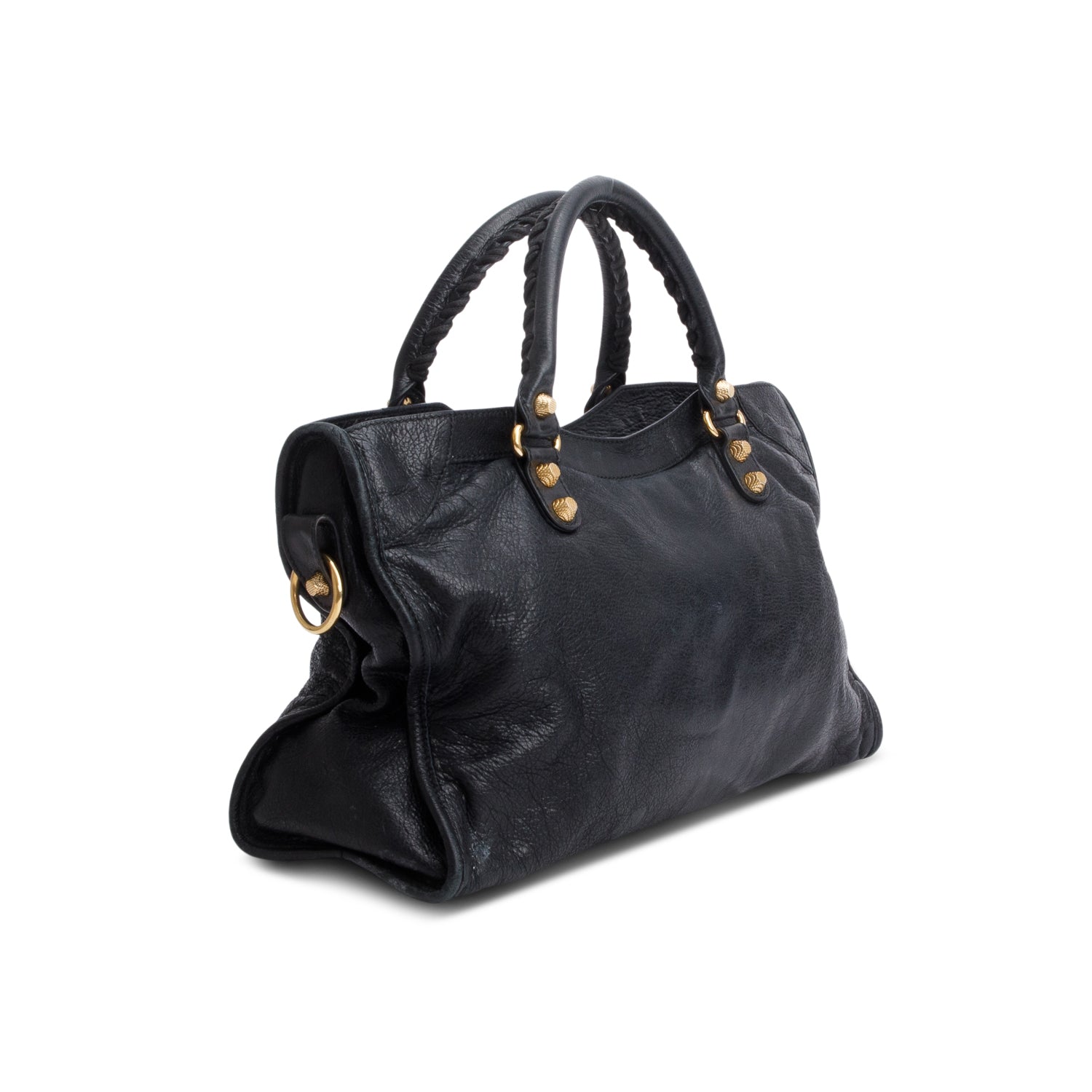 Balenciaga Black Agneau Leather Le City Medium Bag