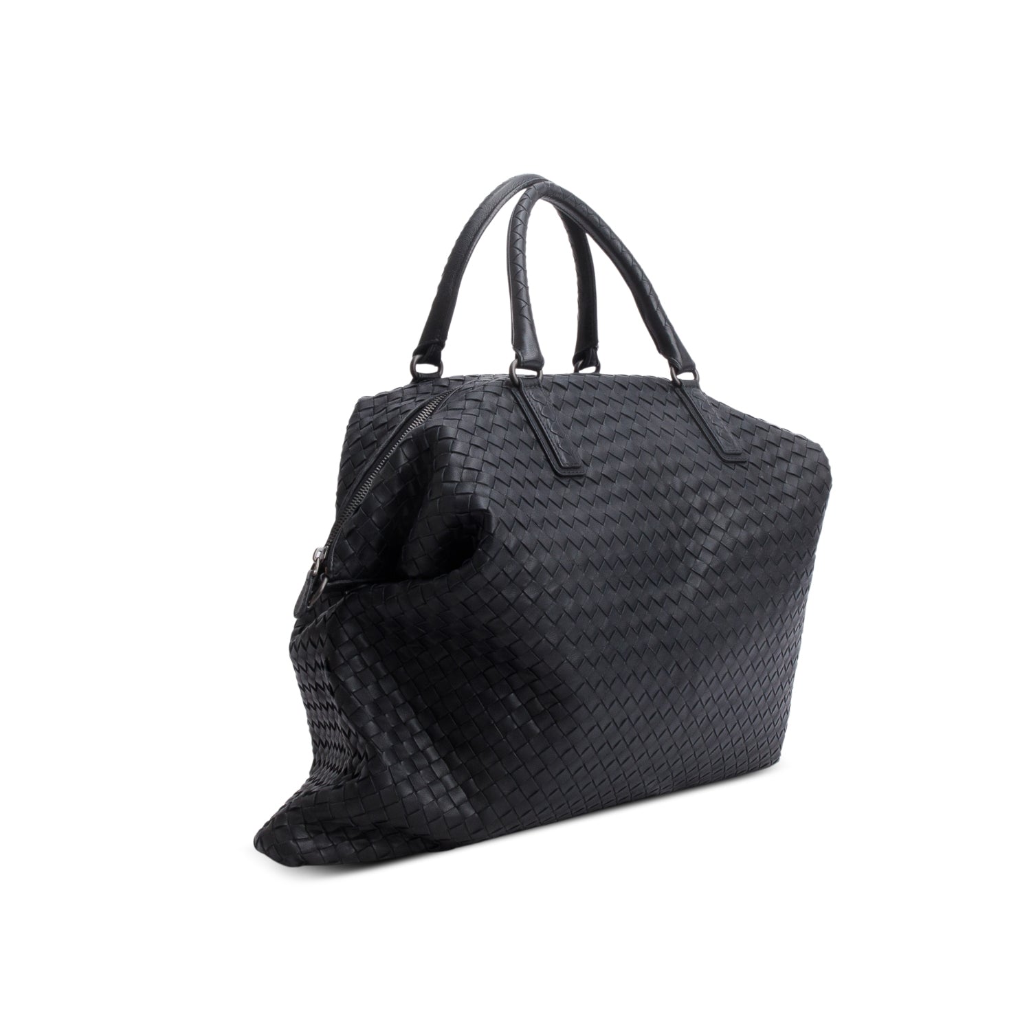 Bottega Veneta Black Nappa Intrecciato Maxi Convertible Tote w/ Strap