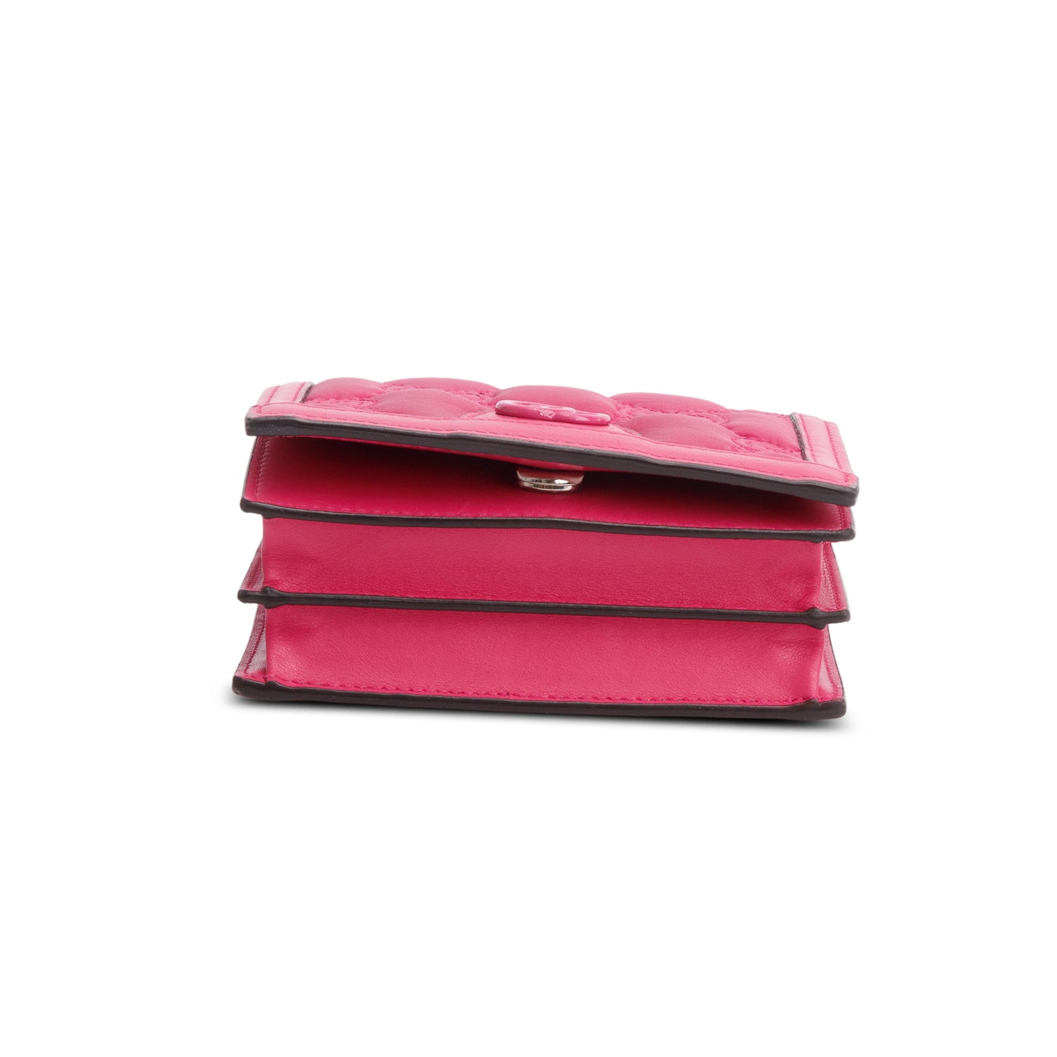 Gucci Pink Nylon Calfskin Enamel GG Matelasse Mini Bag w/ Strap