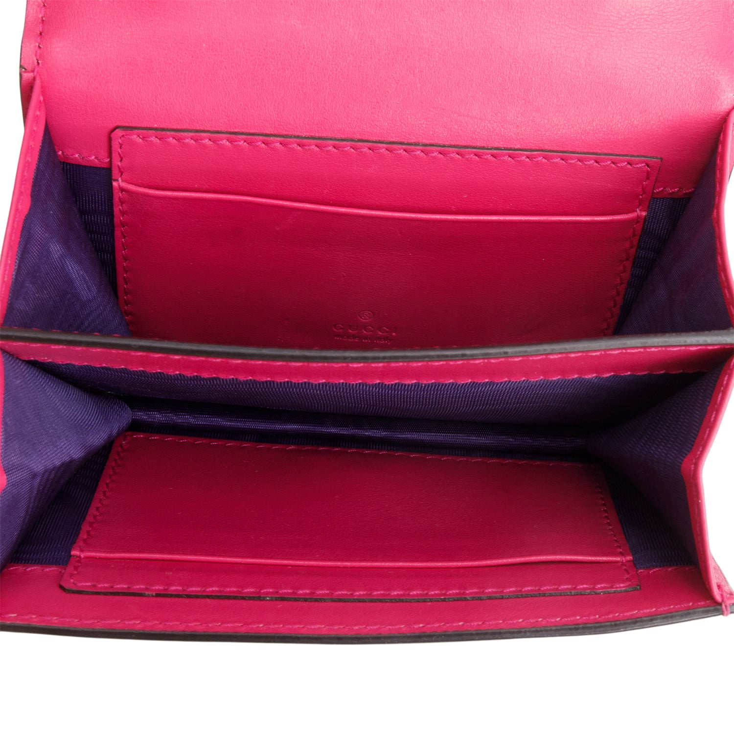 Gucci Pink Nylon Calfskin Enamel GG Matelasse Mini Bag w/ Strap