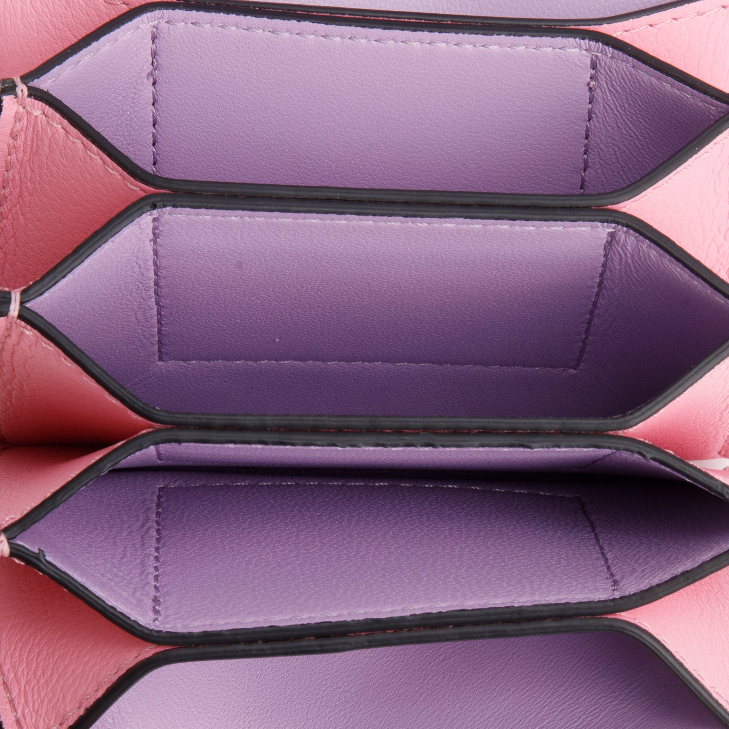 Versace Pink Leather La Medusa Accordion Card Case w/ Box