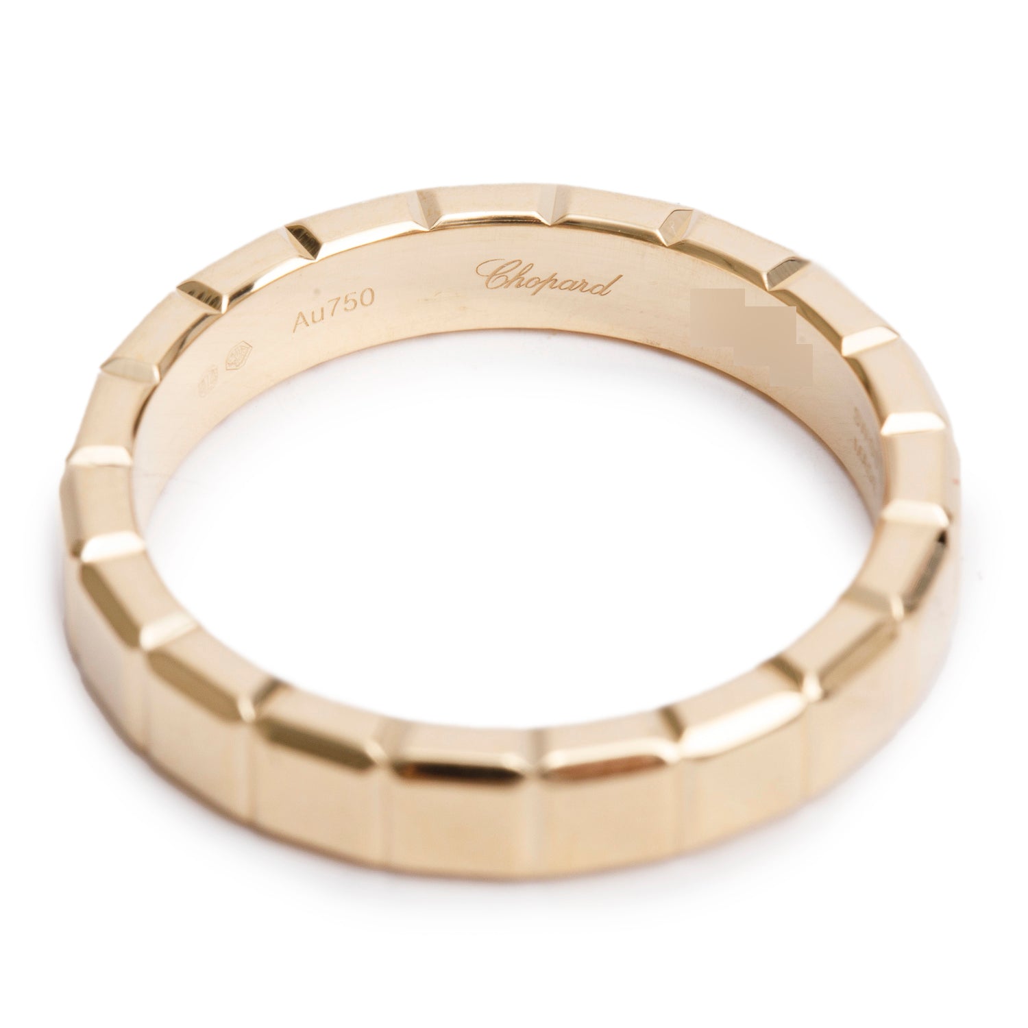 Chopard 18k Yellow Gold Ice Cube Band Ring, Size 8.75