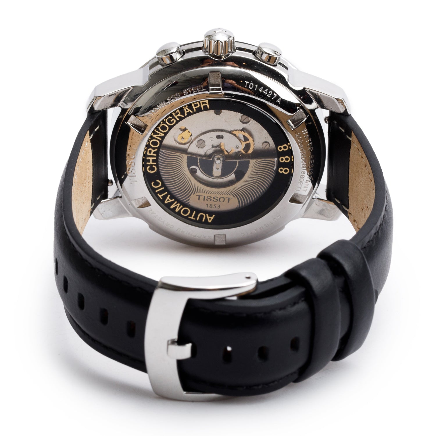 Tissot Stainless Steel Black Dial PRC 200 43 MM Automatic Chronograph Watch Black Dial