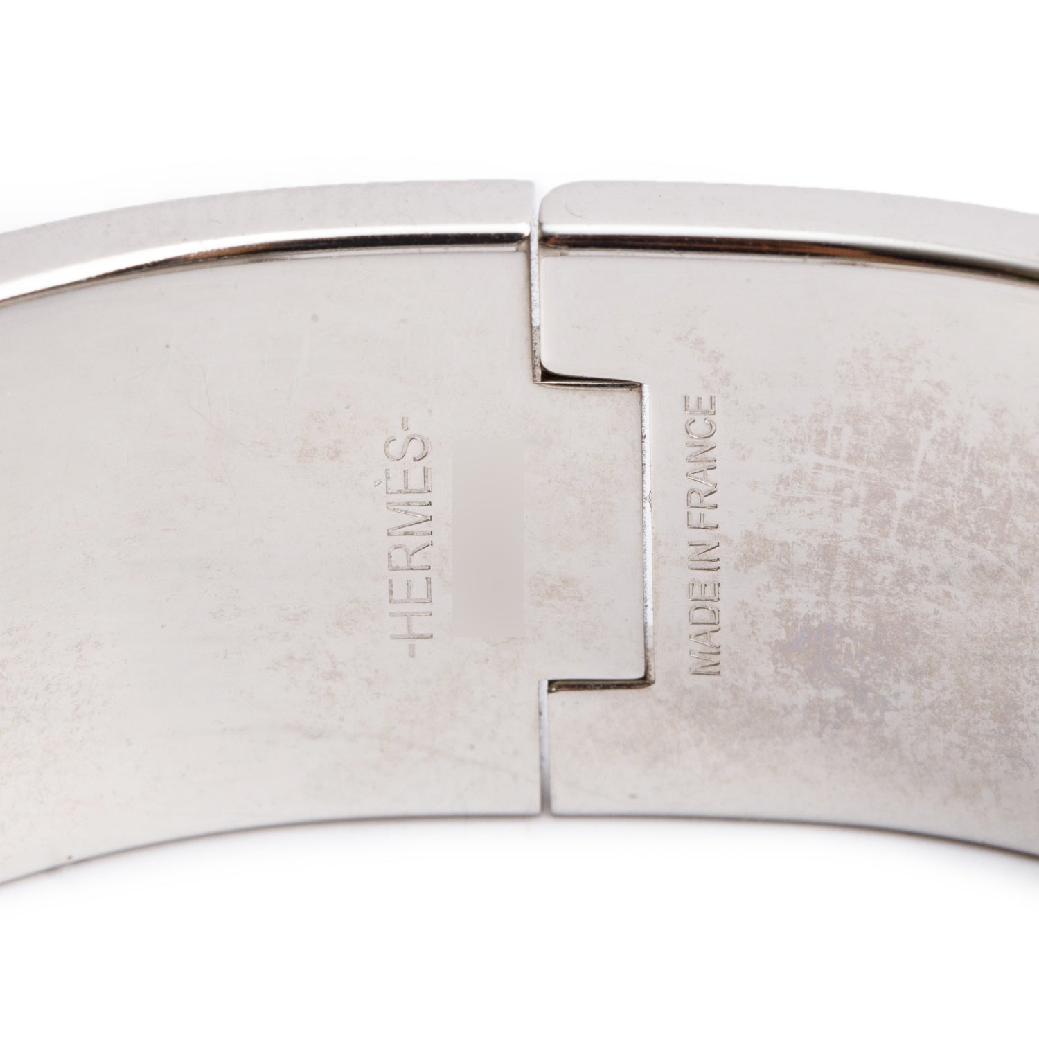 Hermes Palladium-Plated Noir Enamel Clic Clac H Bracelet w/ Box
