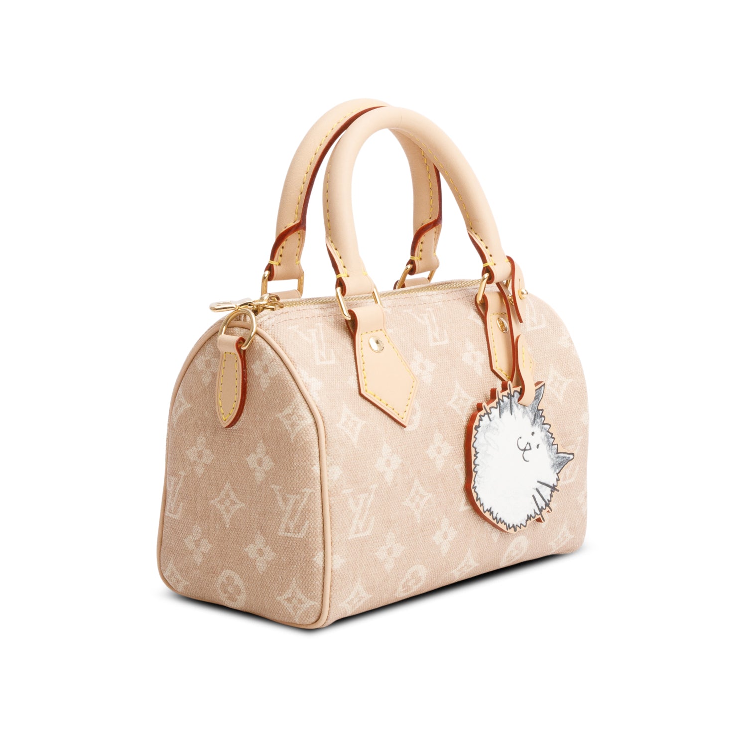 Louis Vuitton Beige Monogram Speedy Bandouliere 20 w/ Box & Strap