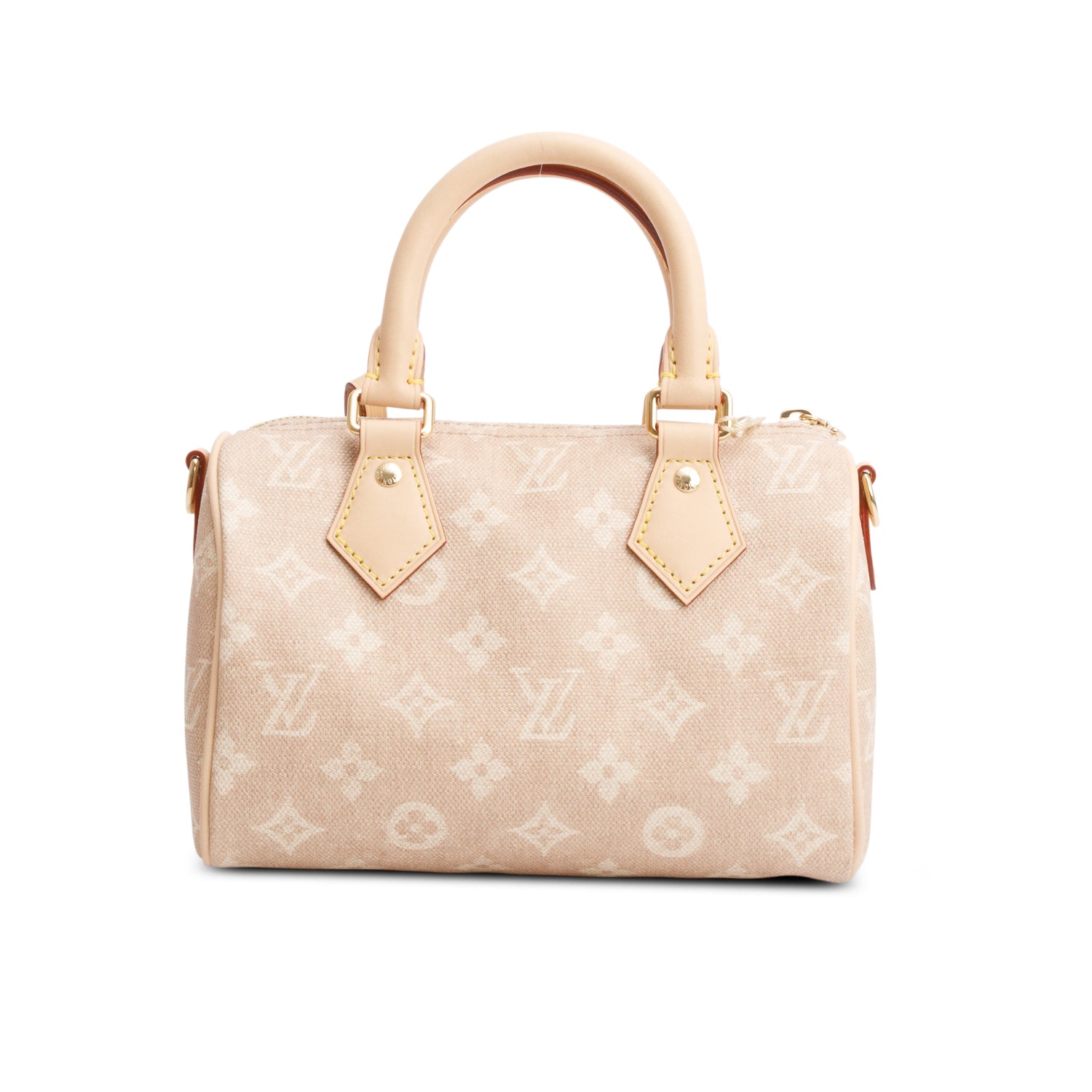 Louis Vuitton Beige Monogram Speedy Bandouliere 20 w/ Box & Strap