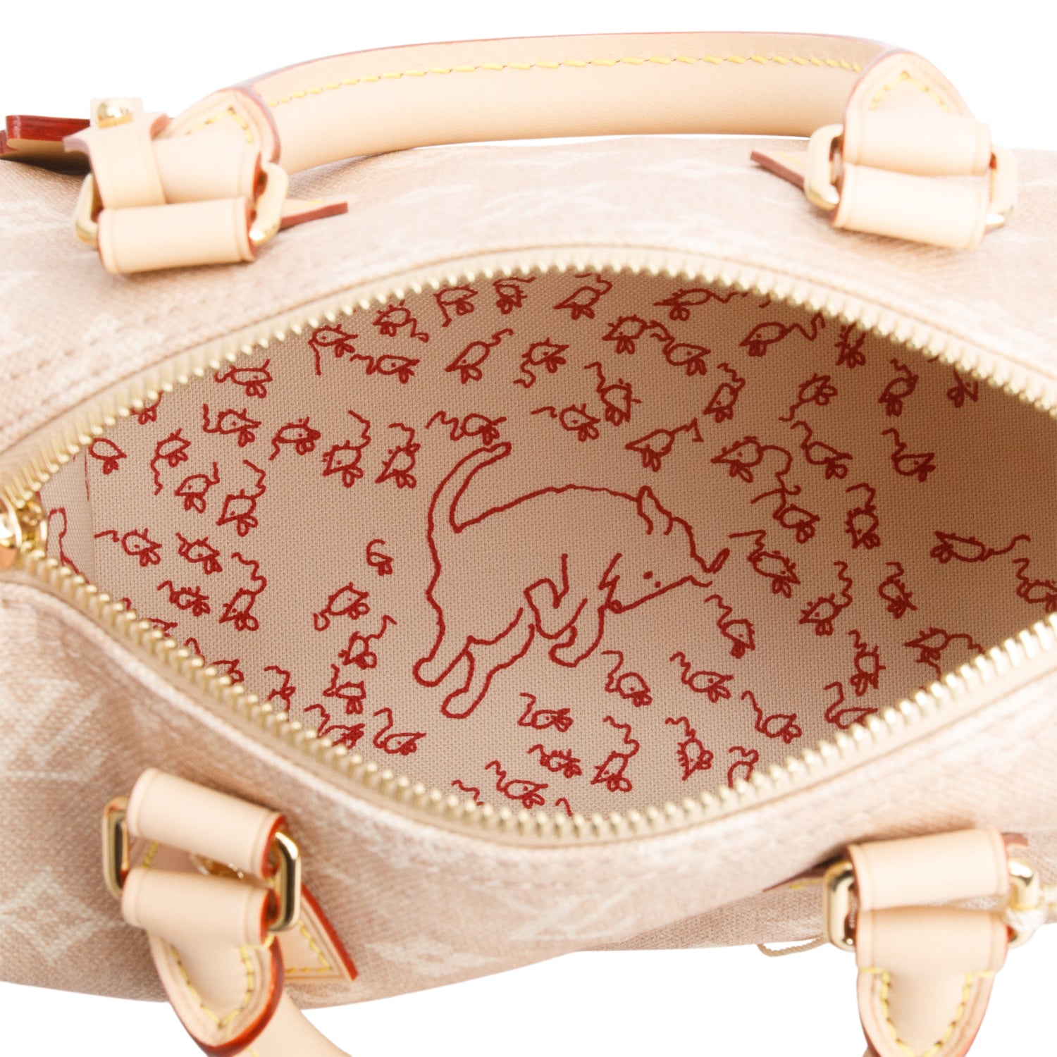 Louis Vuitton Beige Monogram Speedy Bandouliere 20 w/ Box & Strap