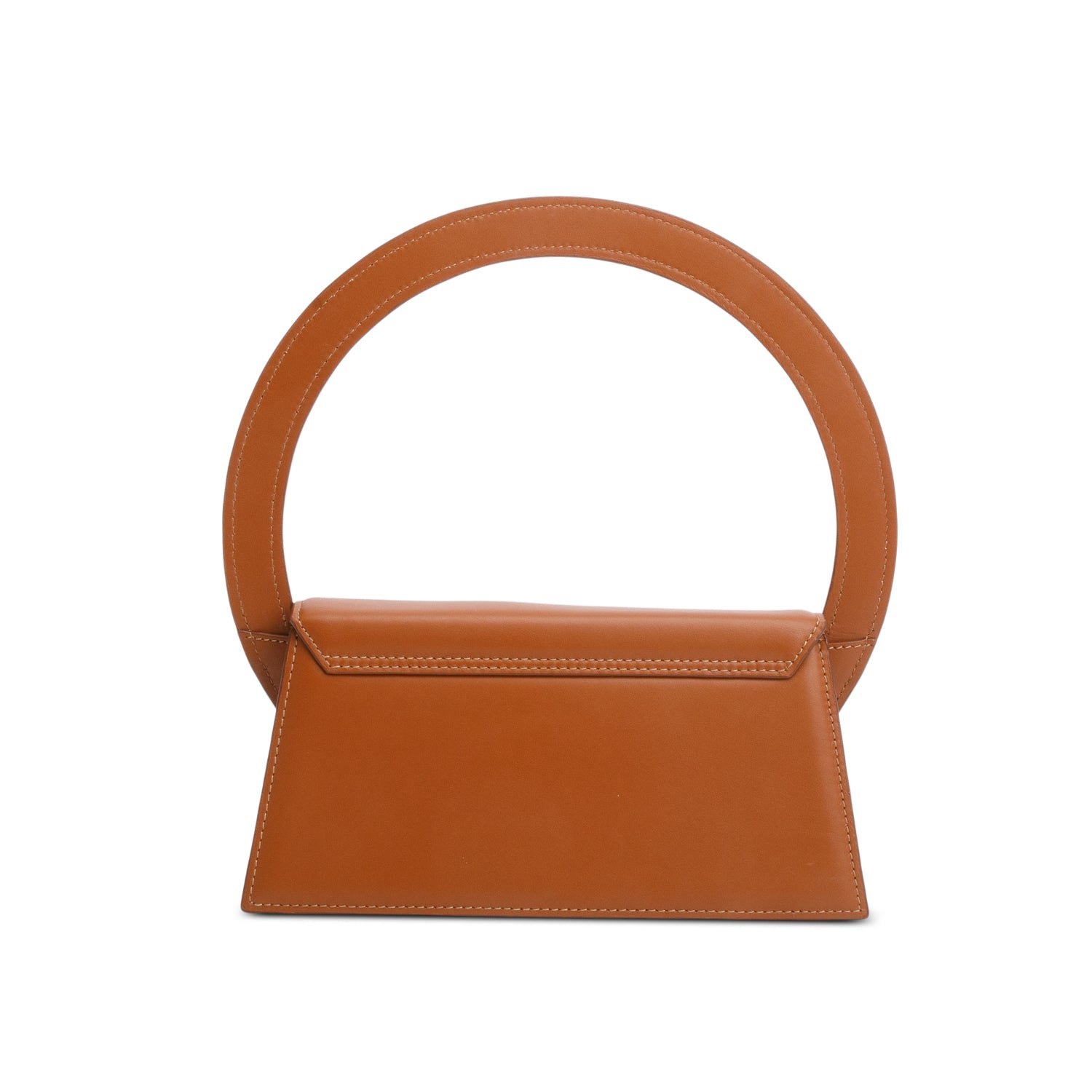 Jacquemus Brown Leather Le Sac Rond Bag w/ Strap