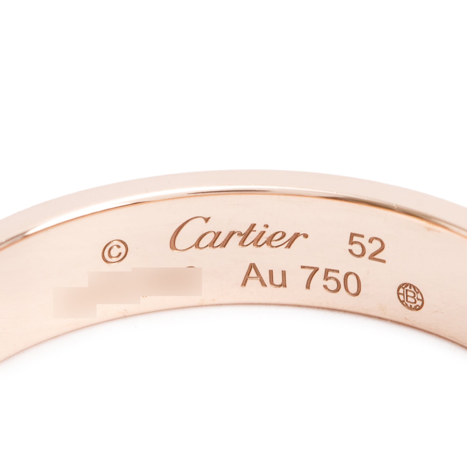 Cartier 2022 18k Rose Gold 3.6 mm Love Wedding Band Ring, Size 52 6 w/ Box & Certificate