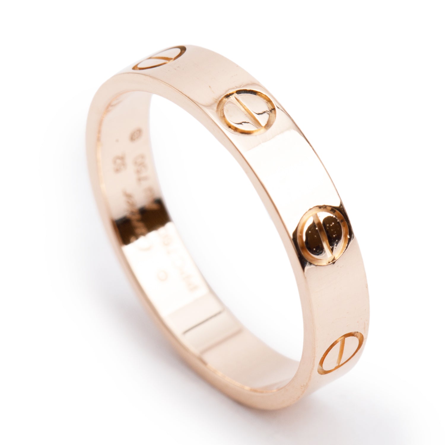 Cartier 2022 18k Rose Gold 3.6 mm Love Wedding Band Ring, Size 52 6 w/ Box & Certificate