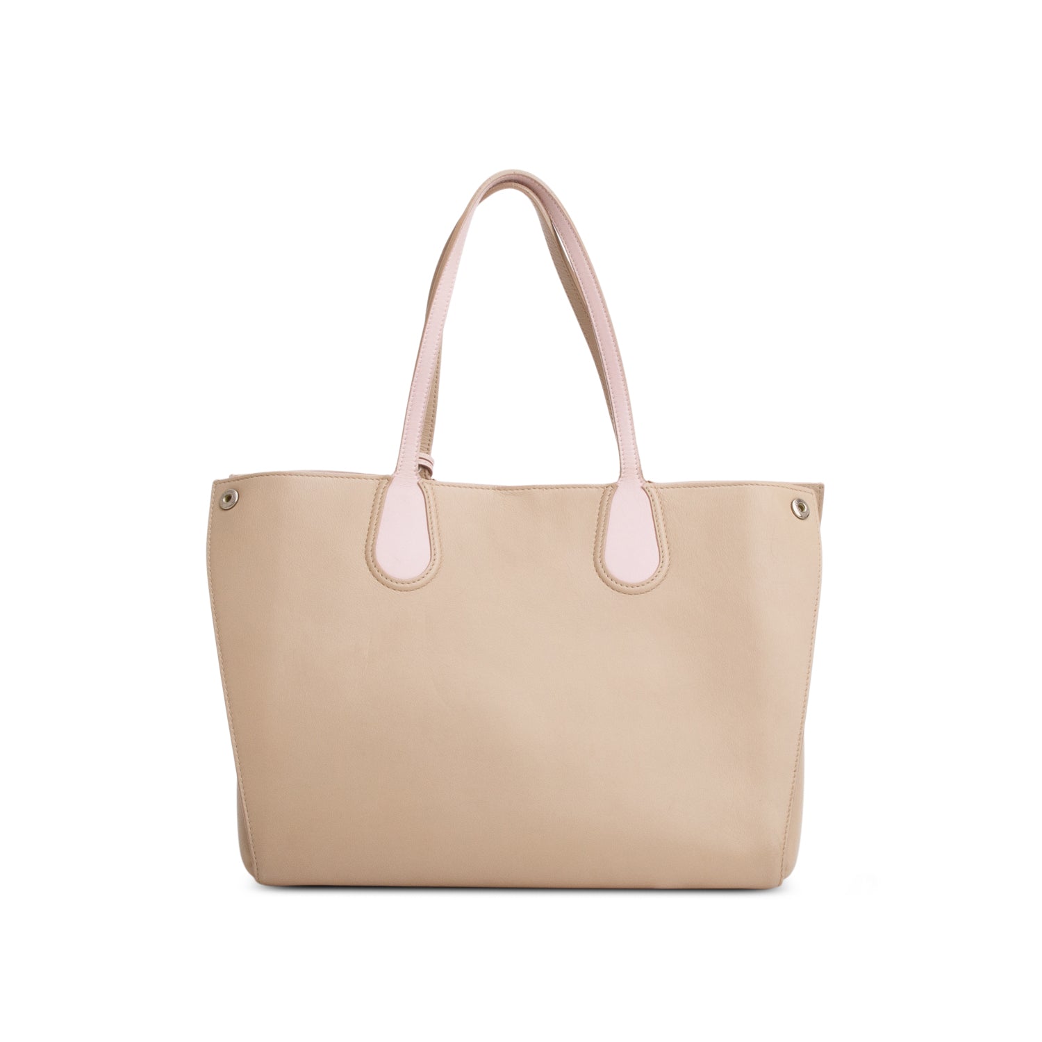 Christian Dior Beige Calfskin Leather Small Addict Shopping Tote