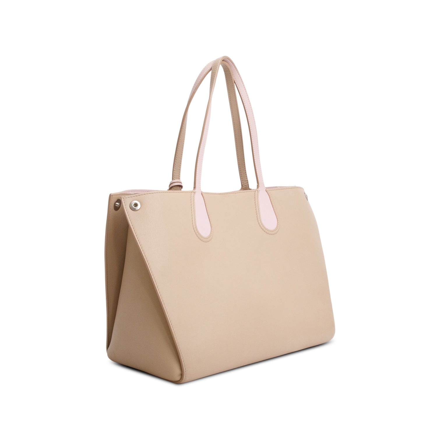 Christian Dior Beige Calfskin Leather Small Addict Shopping Tote