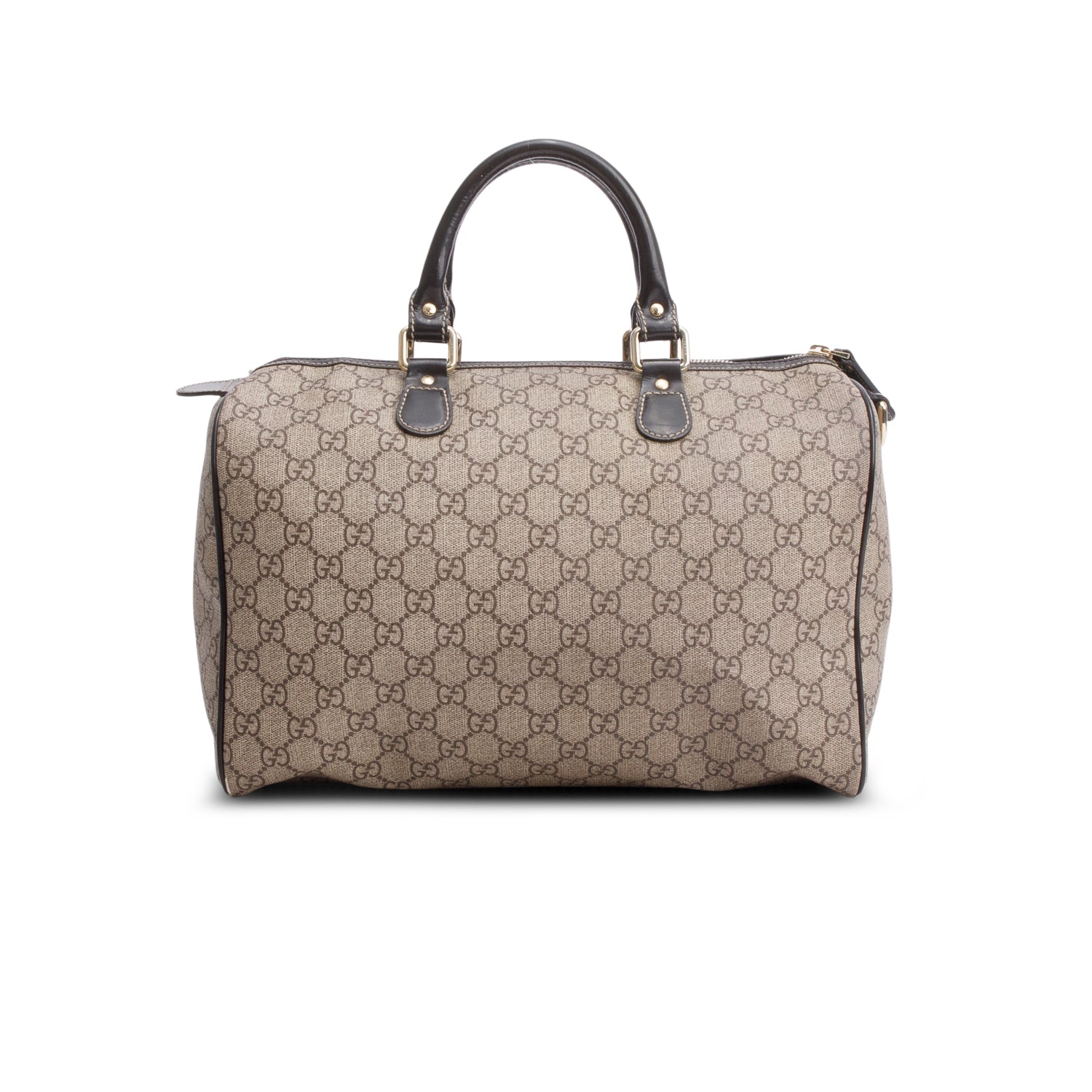 Gucci Beige GG Plus Monogram Tattoo Heart Medium Joy Boston Bag