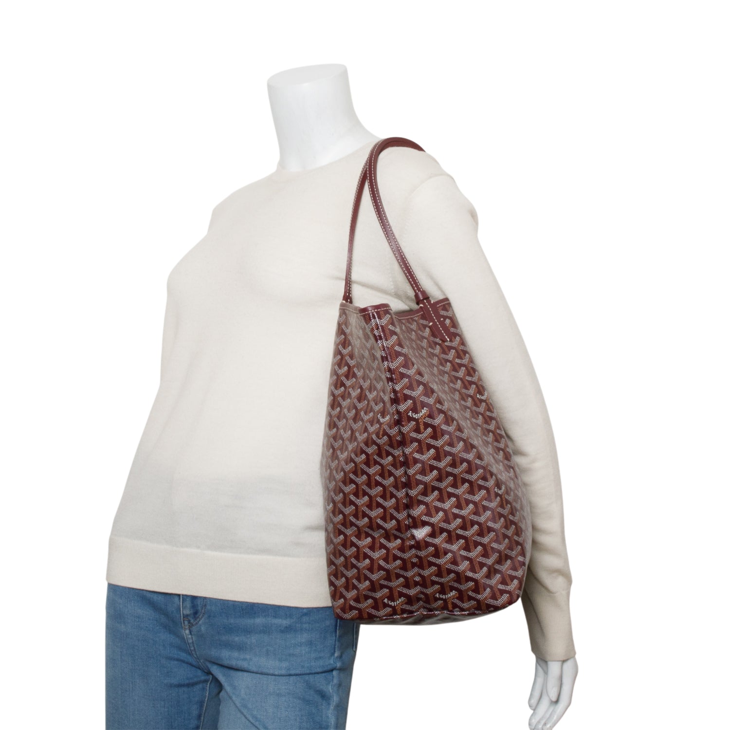 Goyard Burgundy Monogram Saint Louis GM w/ Pouch