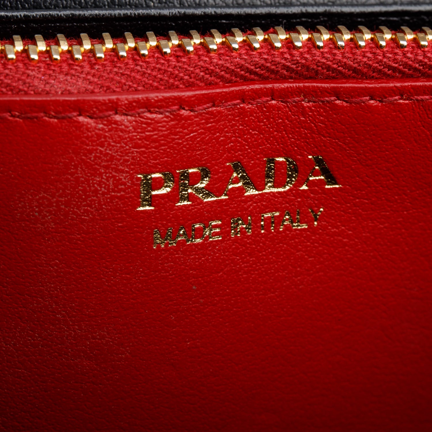 Prada Black Saffiano Leather Flap Wallet w/ Strap & Box